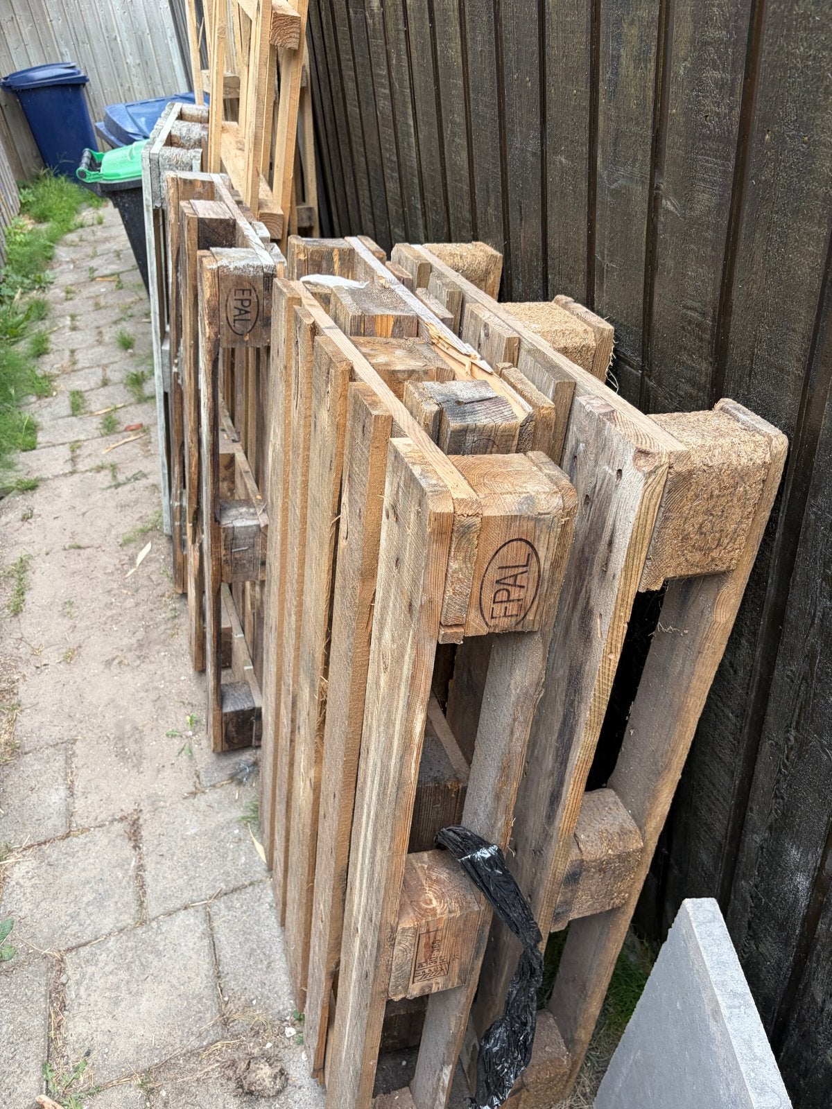 9 gebruikte pallets: 5 Epal en 4 basis pallets, Ophalen, Gebruikt, Pallet, Minder dan 200 cm
