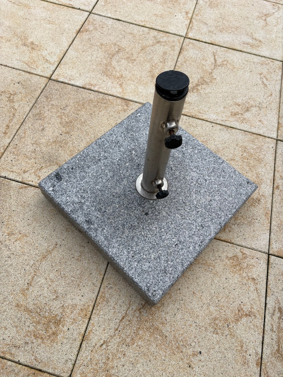 Parasolvoet van graniet, Tuin en Terras, Ophalen, Gebruikt, Minder dan 1 meter, Parasolvoet