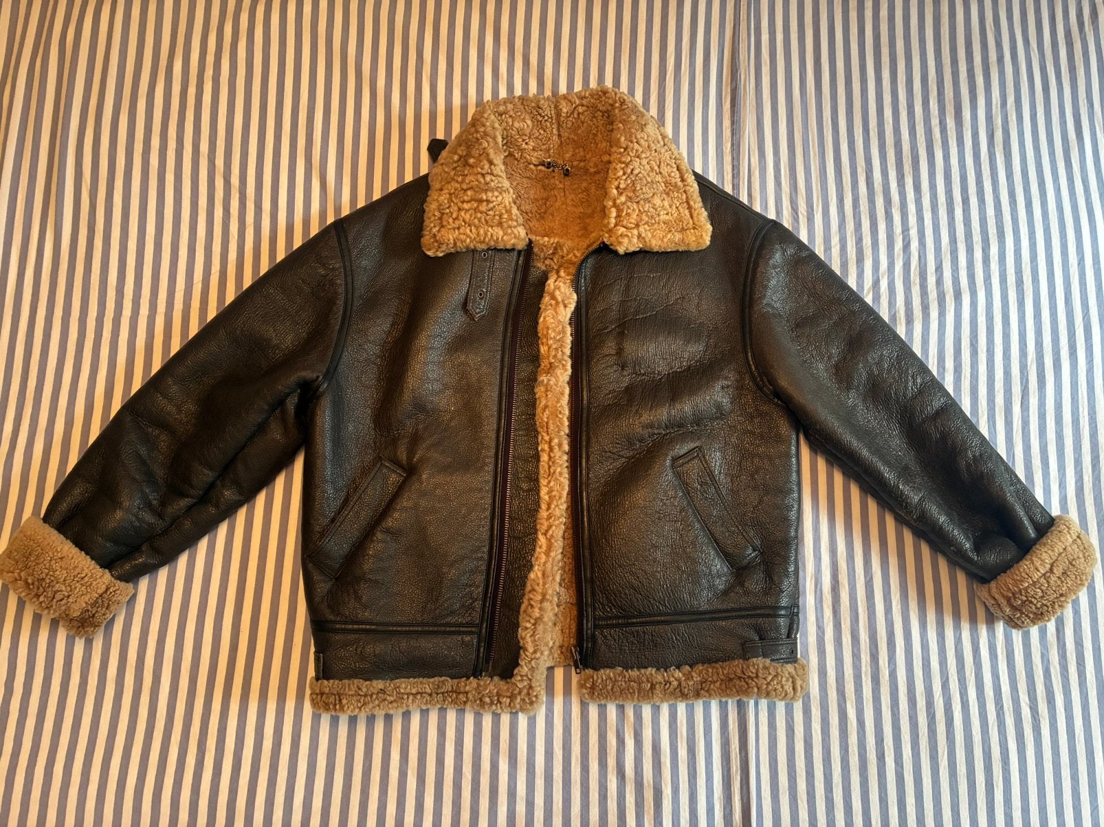 Lammy coat - pilotenjas- Maat XL, Ophalen of Verzenden, Zo goed als nieuw, Maat 56/58 (XL), Bruin