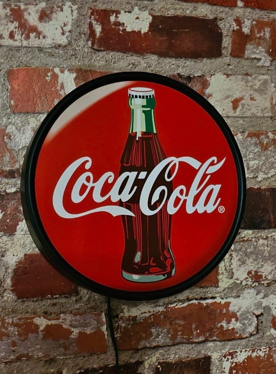 Coca Cola LED Reclamebord - 20 cm Doorsnede, Ophalen of Verzenden, Reclamebord