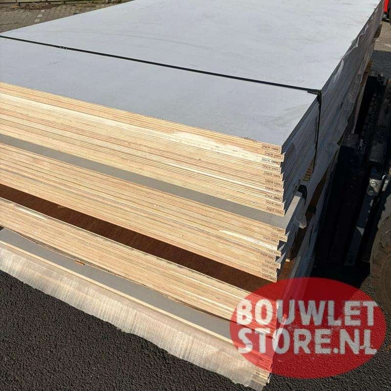 Multiplex 18 mm | Hardhout Indonesisch IHP | Wit gegrond, Niet ingevuld, Multiplex, Minder dan 20 mm, Niet ingevuld