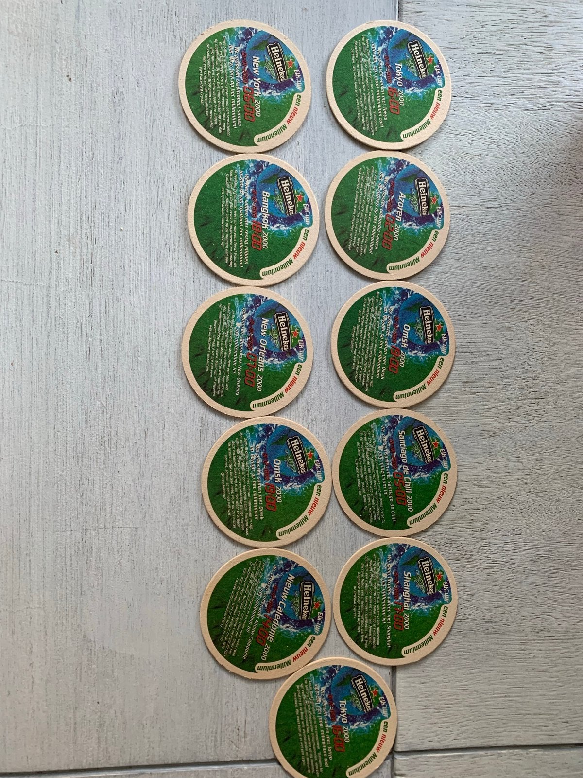 Heineken Millennium Viltjes 2000 - Diverse Plaatsen, Ophalen of Verzenden, Gebruikt, Viltje(s), Heineken