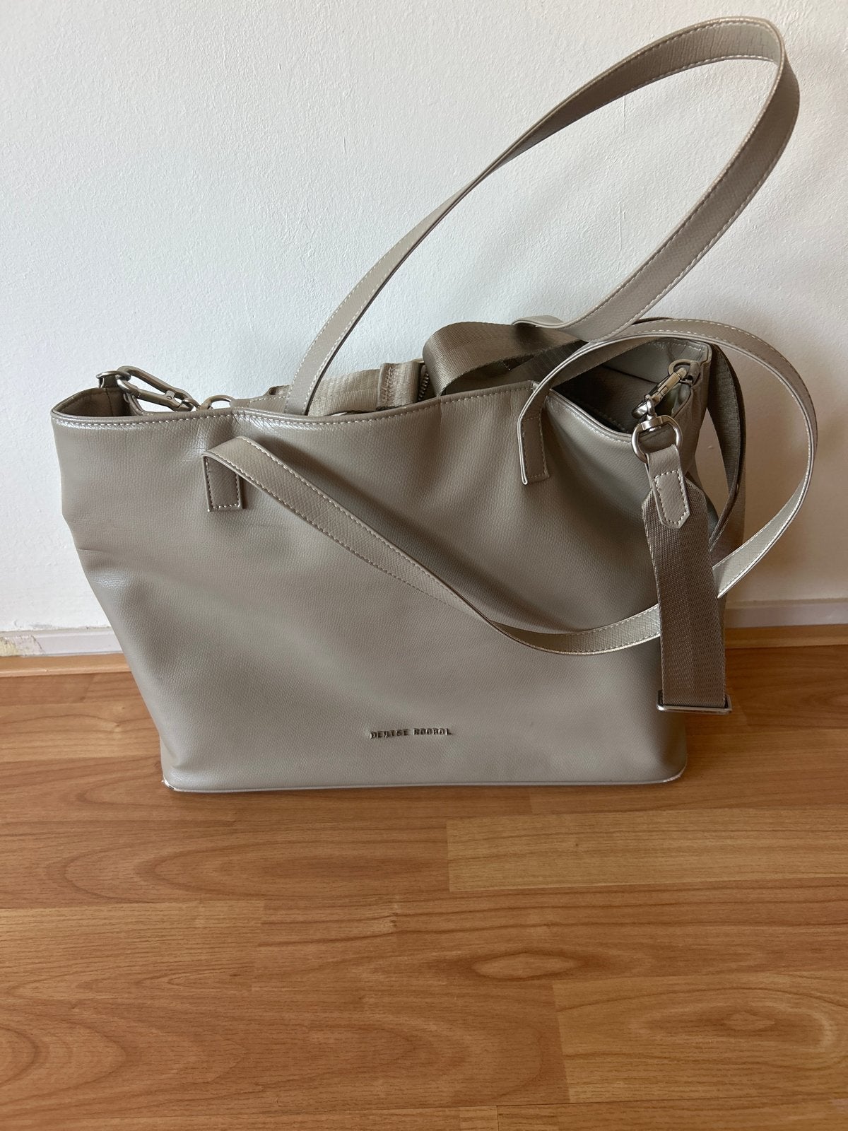 Denise Roobol tas - Stijlvolle en praktische schoudertas, Ophalen, Zo goed als nieuw, Beige, Shopper
