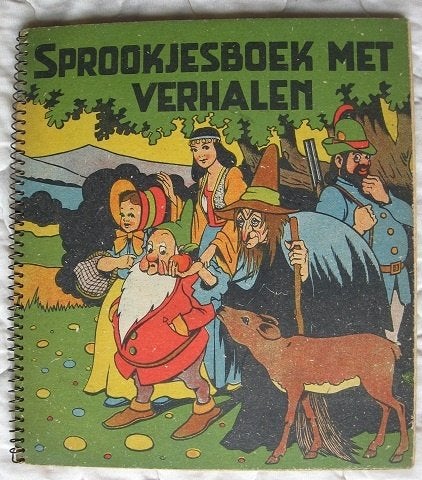 Sprookjesboek met verhalen - kartonnen kaft met ringspiraal, Antiek en Kunst, Ophalen of Verzenden, Onbekend