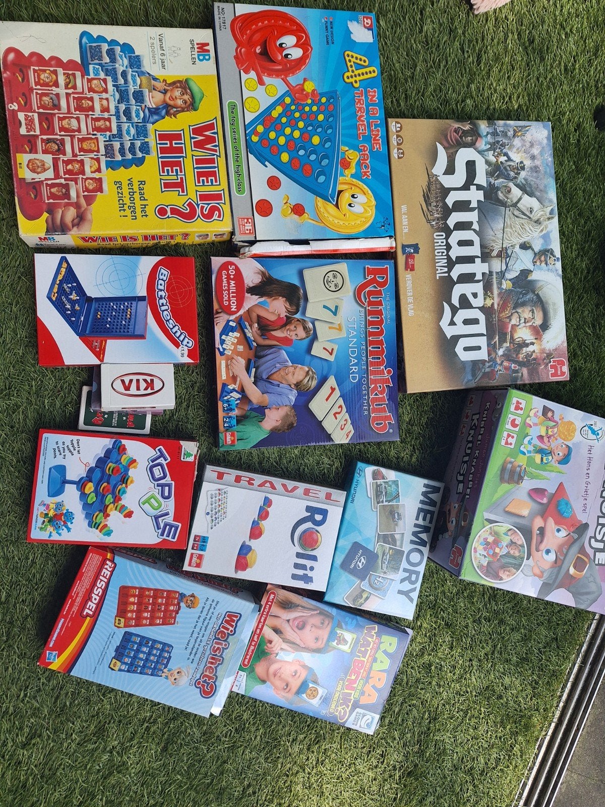 Grote collectie bordspellen: Rummikub, Stratego, Wie is het?, Ophalen, Gebruikt, Diverse, Vijf spelers of meer