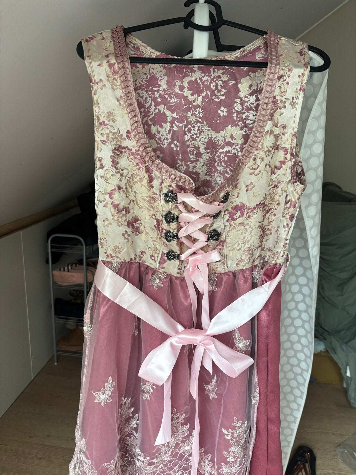 Dirndl jurk maat L (exclusief topje), Kleding | Dames, Ophalen of Verzenden, Gedragen, Maat 42/44 (L), Meerkleurig