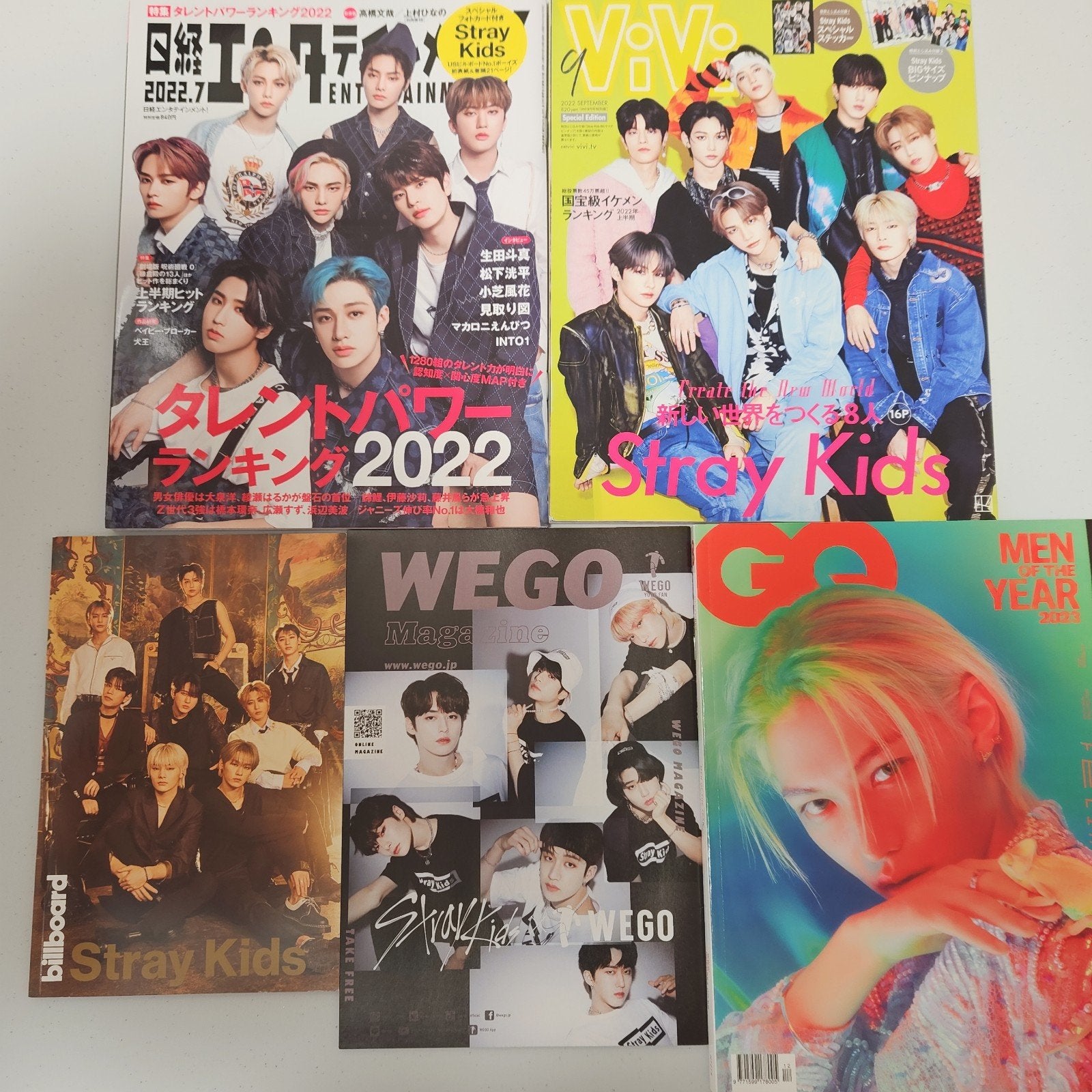 5 Stray Kids magazines billboard ViVi Felix Hyunjin Chan, Boeken, Ophalen of Verzenden, Muziek, Film of Tv