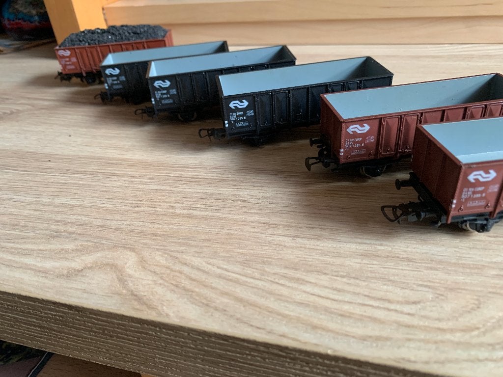 Piko  6 x hoge bakwagen  N.S, Gebruikt, Gelijkstroom, Wagon, Piko