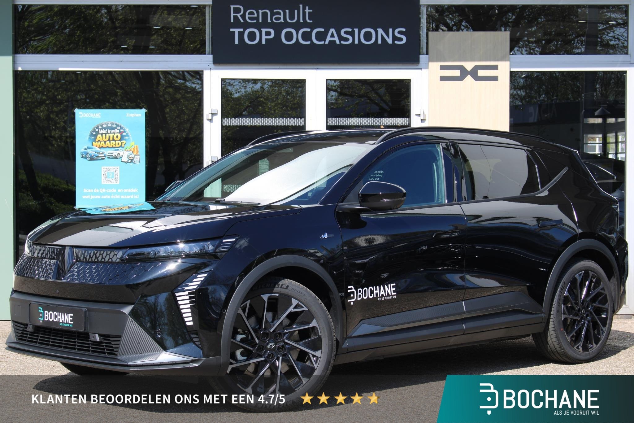Renault Scenic E-Tech EV87 long range esprit Alpine | Dodeho, Auto's, Renault, Huisgarantie, 40 min, Leder en Stof, Zwart