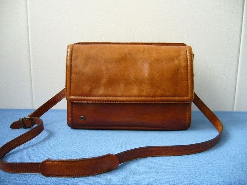 Vintage Three Bags schoudertas cognackleurig (nieuwstaat), Ophalen of Verzenden, Zo goed als nieuw