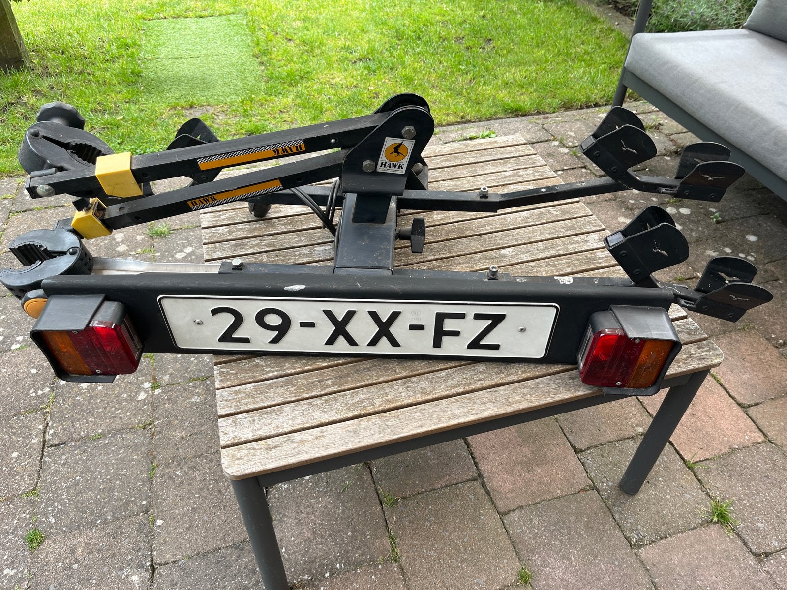 Hawk Fietsendrager voor 2 fietsen - Trekhaakdrager, Auto diversen, Fietsendragers, Ophalen, 2 fietsen, Gebruikt, Trekhaakdrager
