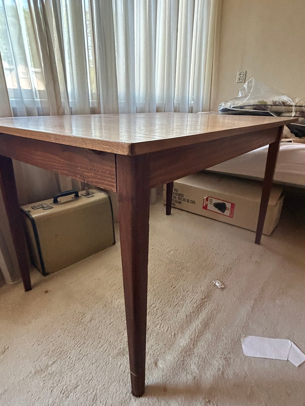 Vintage teak Eettafel, Huis en Inrichting, Tafels | Eettafels, Ophalen, Gebruikt, 50 tot 100 cm, 150 tot 200 cm