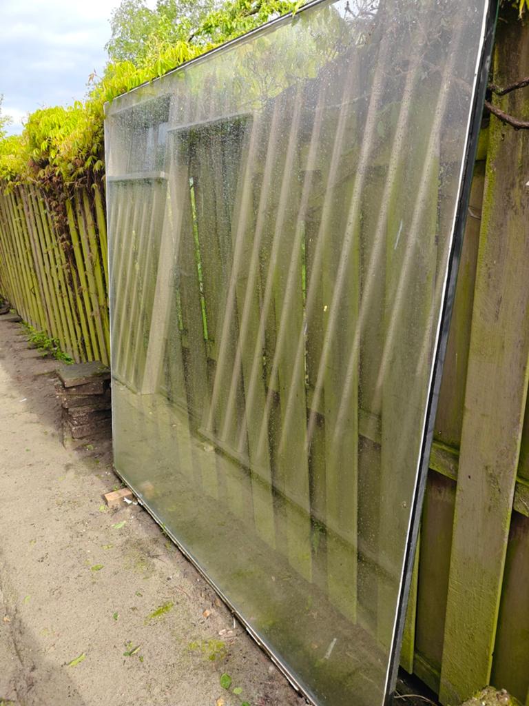 Groot dubbelglas raam - 160 cm of meer, Doe-het-zelf en Verbouw, Ophalen, Gevelraam of Ruit, Gebruikt, 160 cm of meer