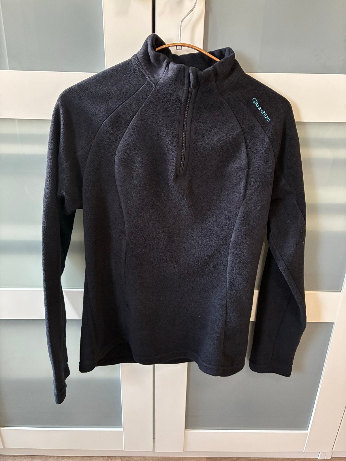 Decathlon Quechua Fleece Trui Zwart - Maat M, Ophalen of Verzenden, Zo goed als nieuw, Maat 38/40 (M), Zwart