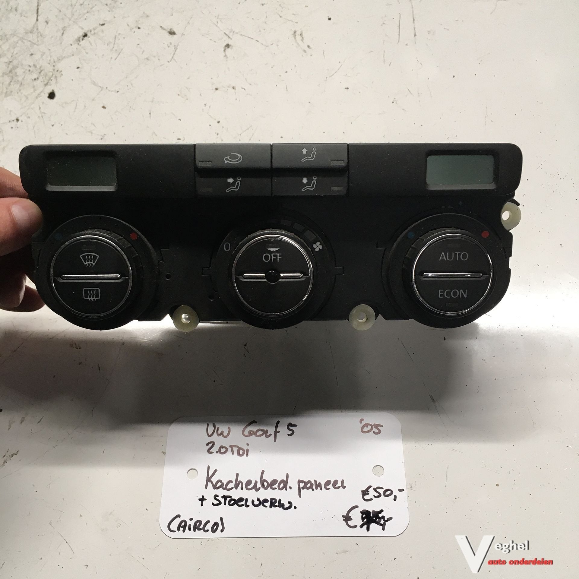 Vw Golf 5 2.0 tdi automaat  2005  Kachelbedieningspaneel ( s