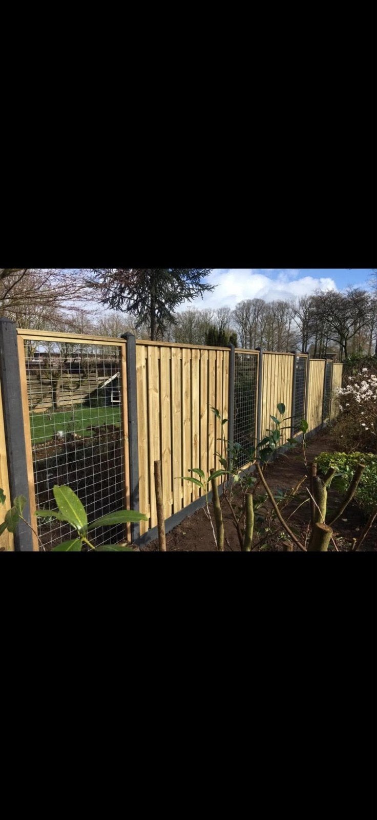 hout beton schuttingen, Tuin en Terras, Schuttingen, 1 tot 2 meter, 6 meter of meer, Nieuw, Ophalen of Verzenden