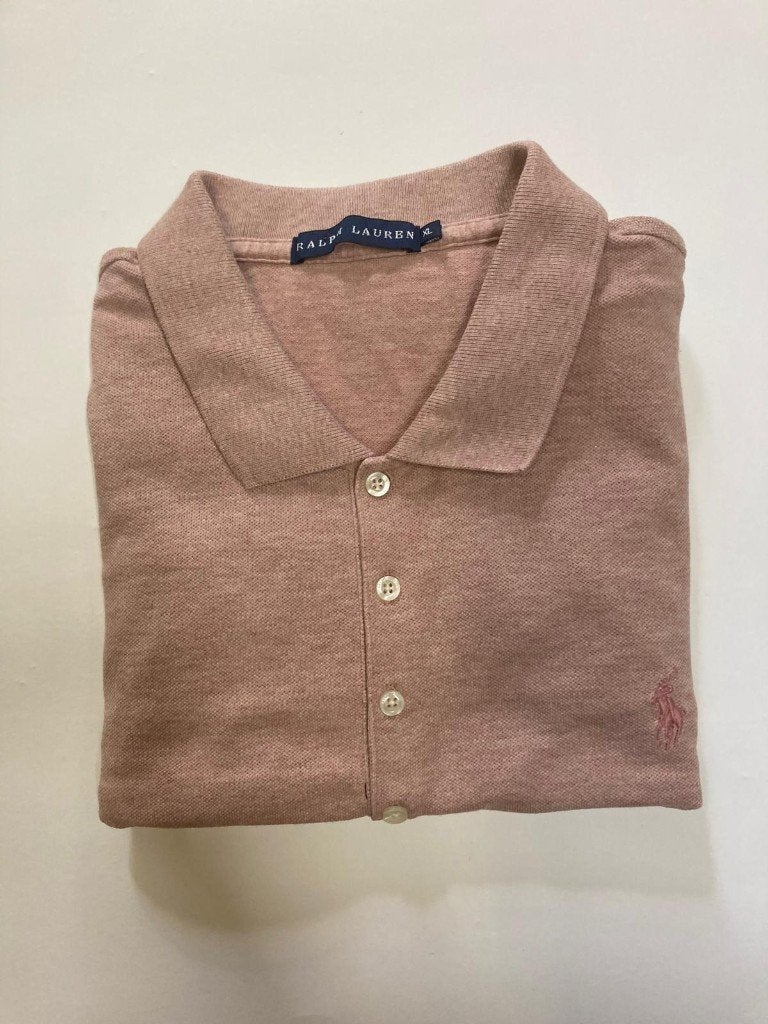 Y2K 2000S Ralph Lauren Polo– XL - SalmonPink–SalmonPink Pony, Ralph Lauren, Ophalen of Verzenden, Zo goed als nieuw, Roze