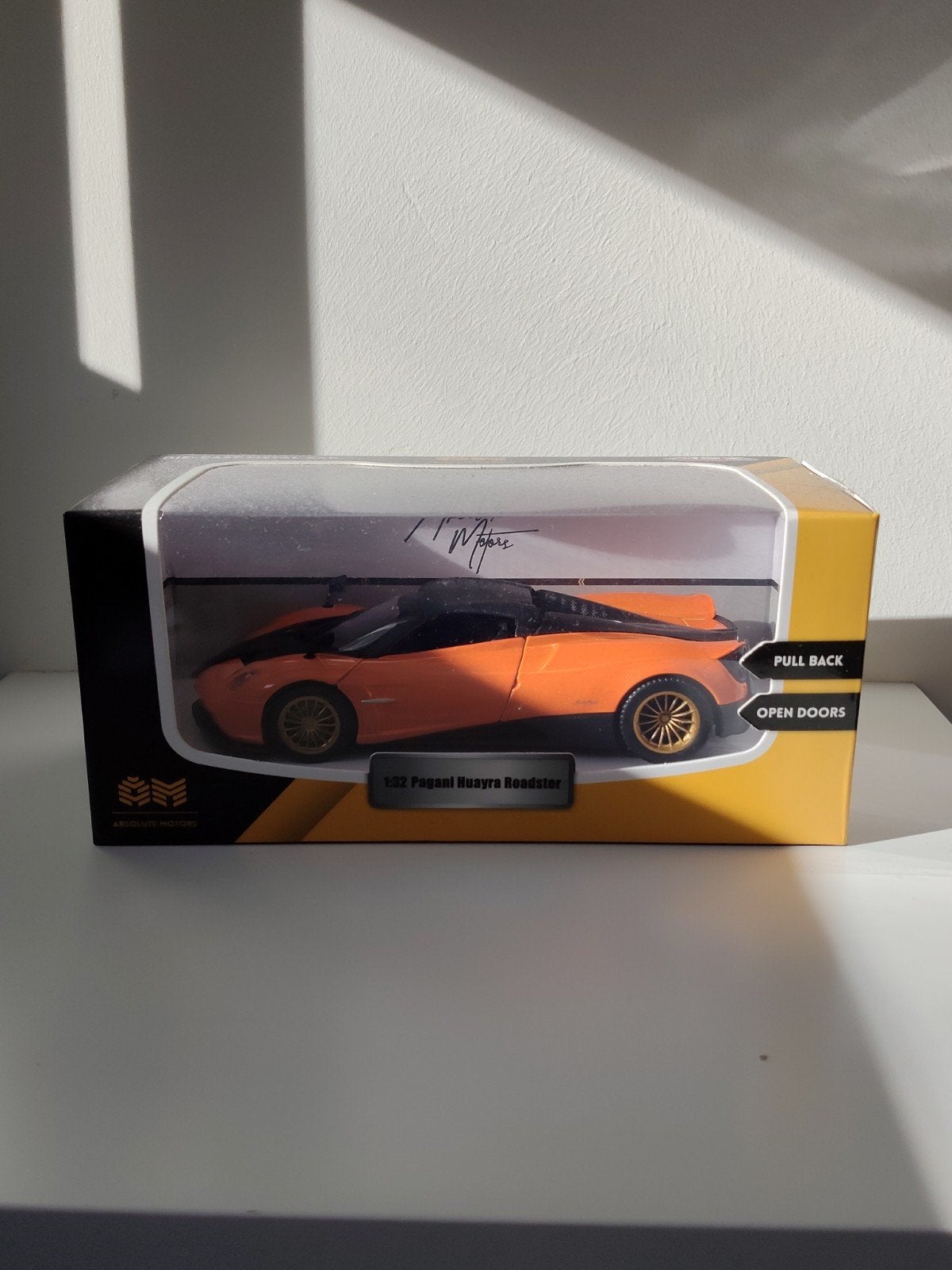Pagani Huayra Roadster 1:32 Die-Cast Modelauto Oranje, Verzenden, Nieuw, Auto, Overige merken