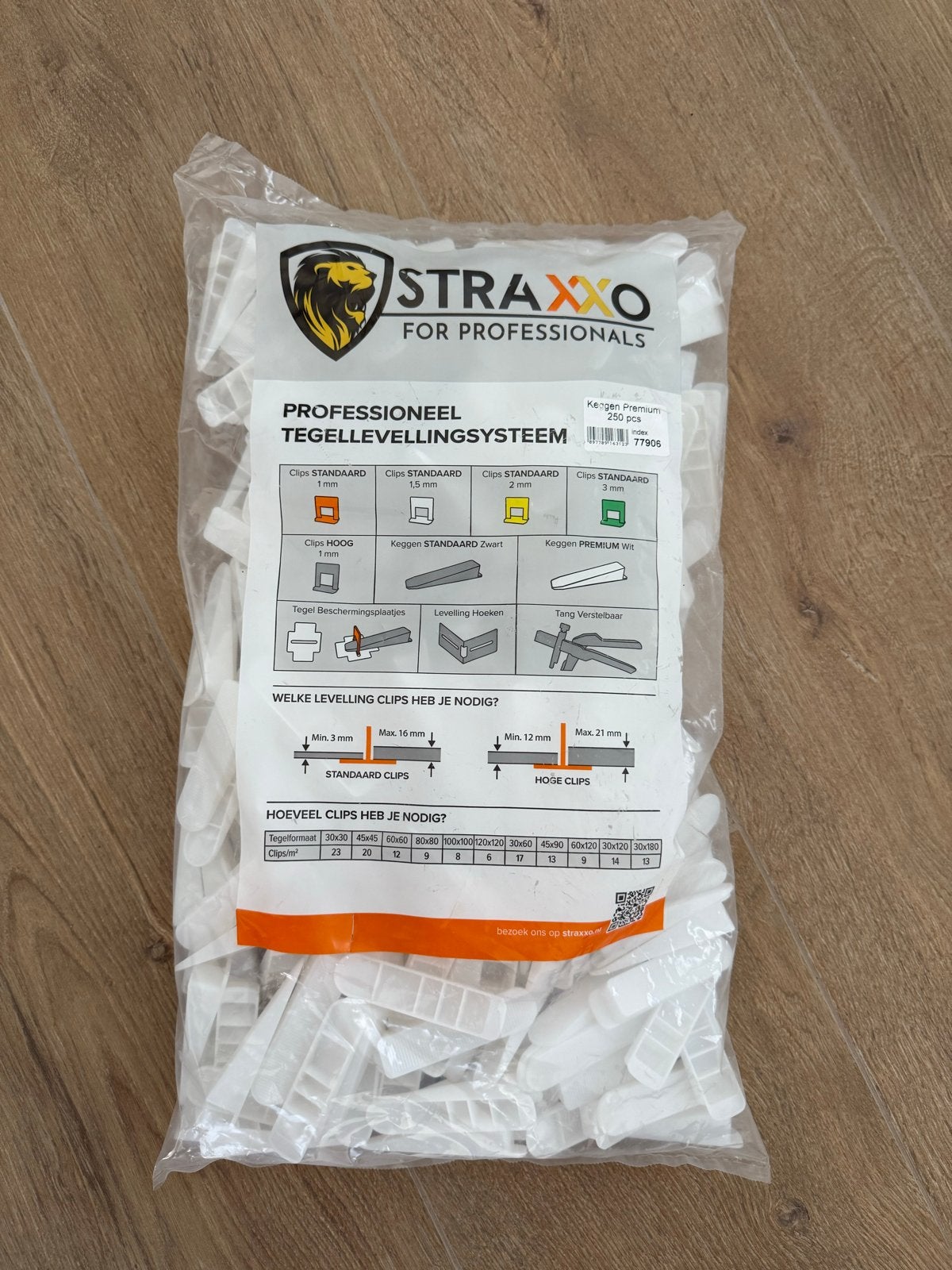 Straxxo Professioneel Tegellevellingsysteem - 250 stuks, Ophalen, Overige materialen, Overige typen, Nieuw