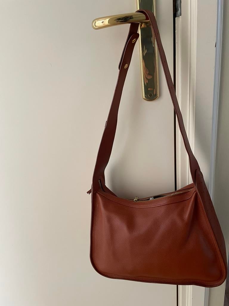 Delvaux handtas, Ophalen of Verzenden, Zo goed als nieuw, Bruin, Handtas