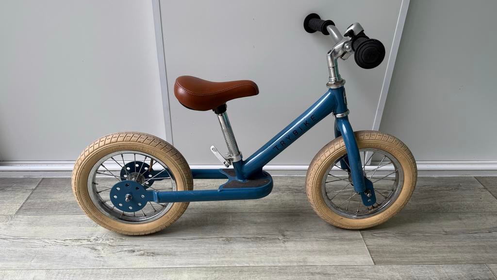 Trybike loopfiets blauw - 2 wielen, nieuwe handvaten, Ophalen, Gebruikt, Minder dan 16 inch