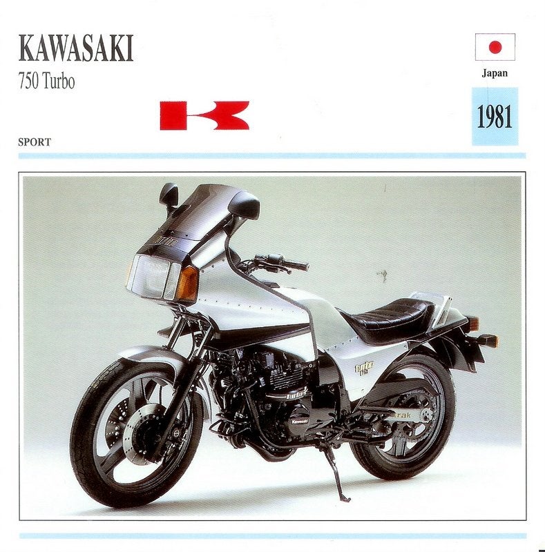 X28 motorkaart kawasaki 750 turbo (1981), Ophalen of Verzenden, Zo goed als nieuw, Auto's