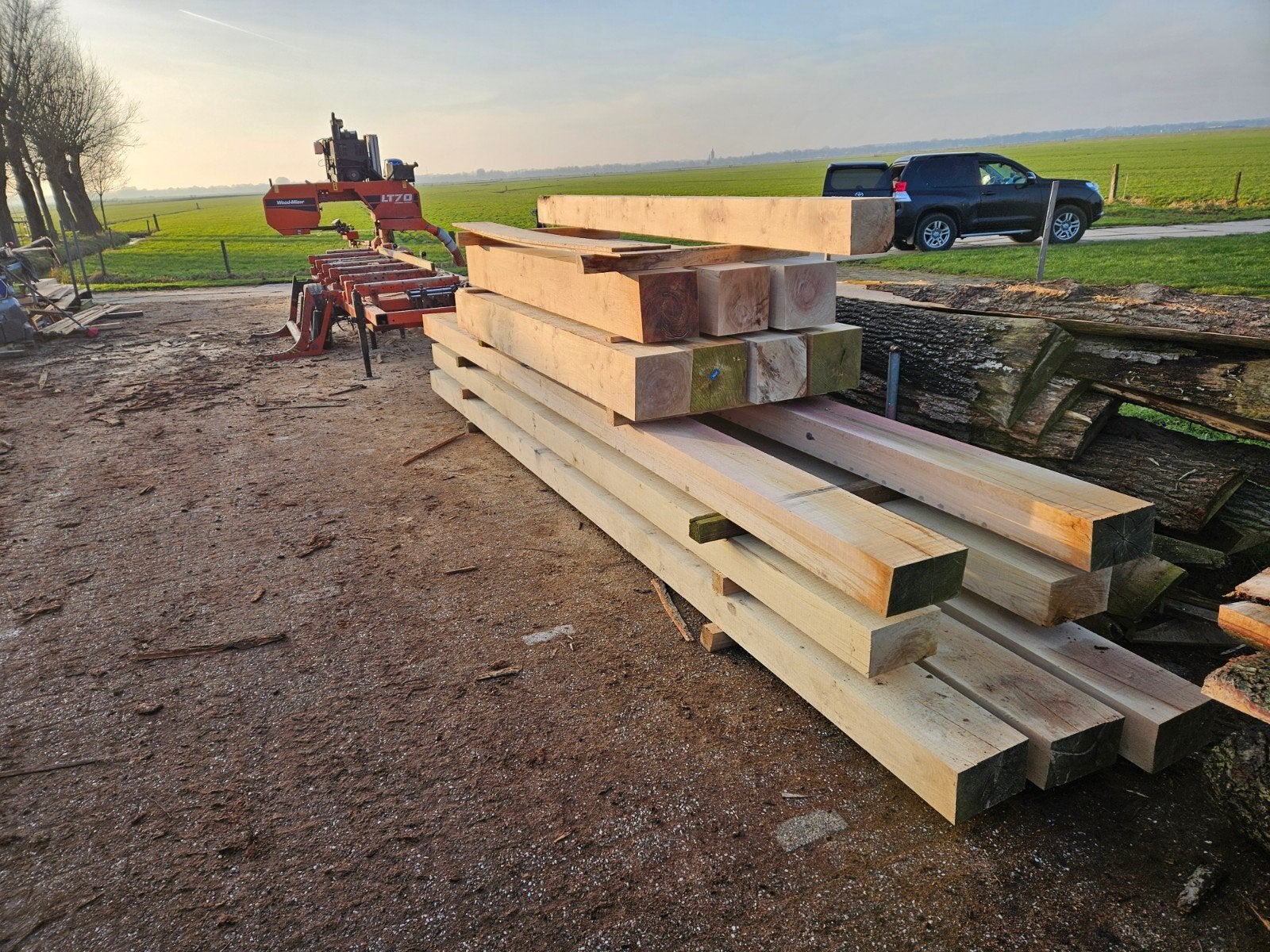 Eiken en Douglas Hout, Ophalen of Verzenden, 250 cm of meer, Balken