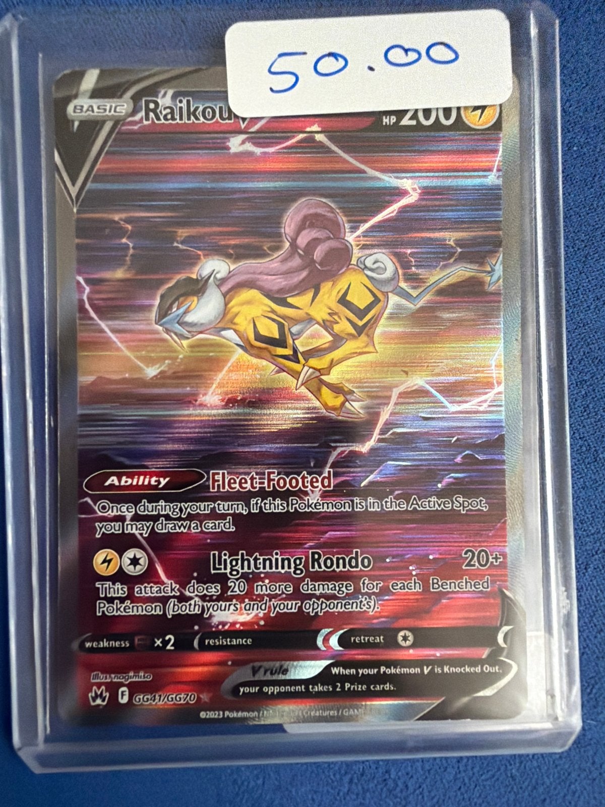 Raikou V GG41/GG70 Pokémon Kaart - Crown Zenith, Hobby en Vrije tijd, Verzamelkaartspellen | Pokémon, Ophalen of Verzenden, Zo goed als nieuw