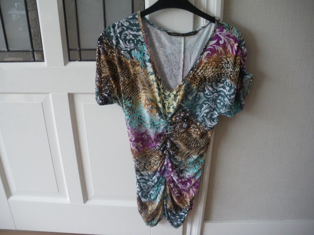 heel leuk kleurig zomer shirt creme de la creme maat 38, Kleding | Dames, Ophalen of Verzenden, Zo goed als nieuw, Maat 38/40 (M)
