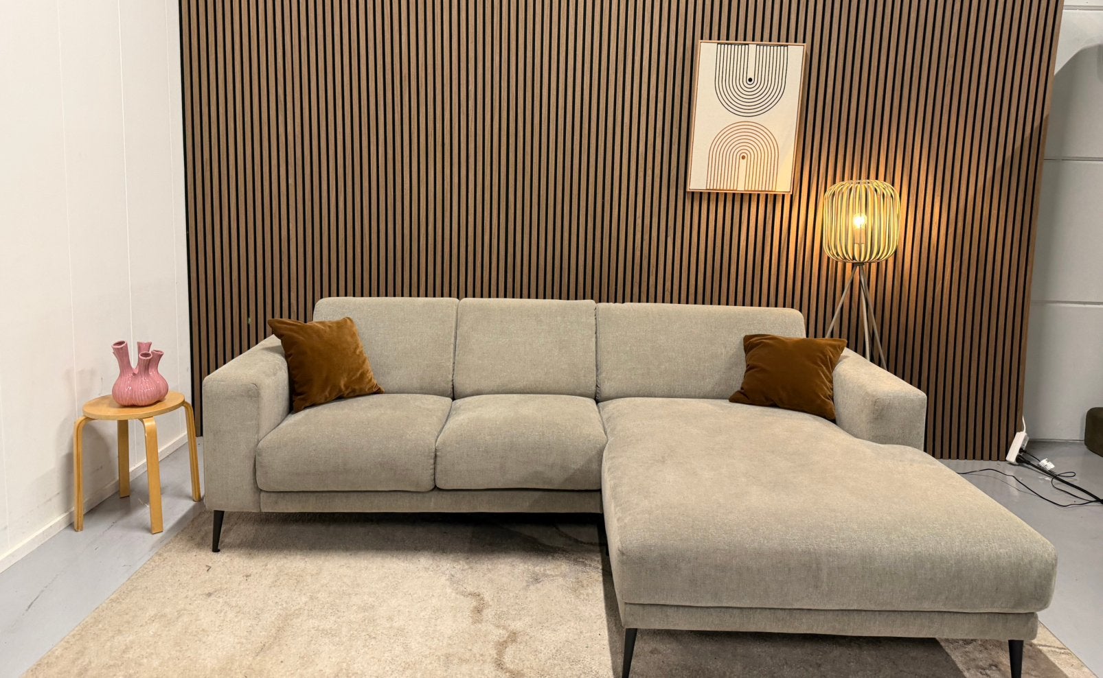 Hoekbank - Loods 5 - Beige / Taupe - Zeer Nette Staat, Huis en Inrichting, Banken | Bankstellen, Ophalen of Verzenden, Zo goed als nieuw