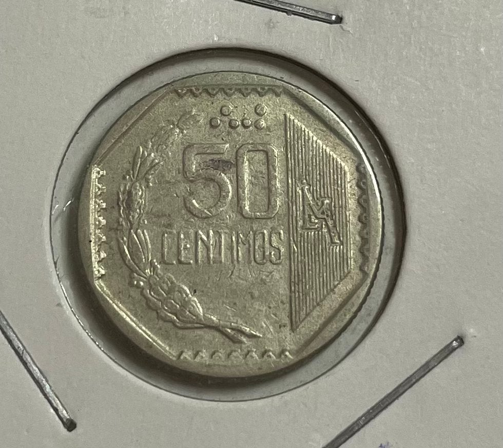 50 centimos Peru 1996, Ophalen of Verzenden, Zuid-Amerika