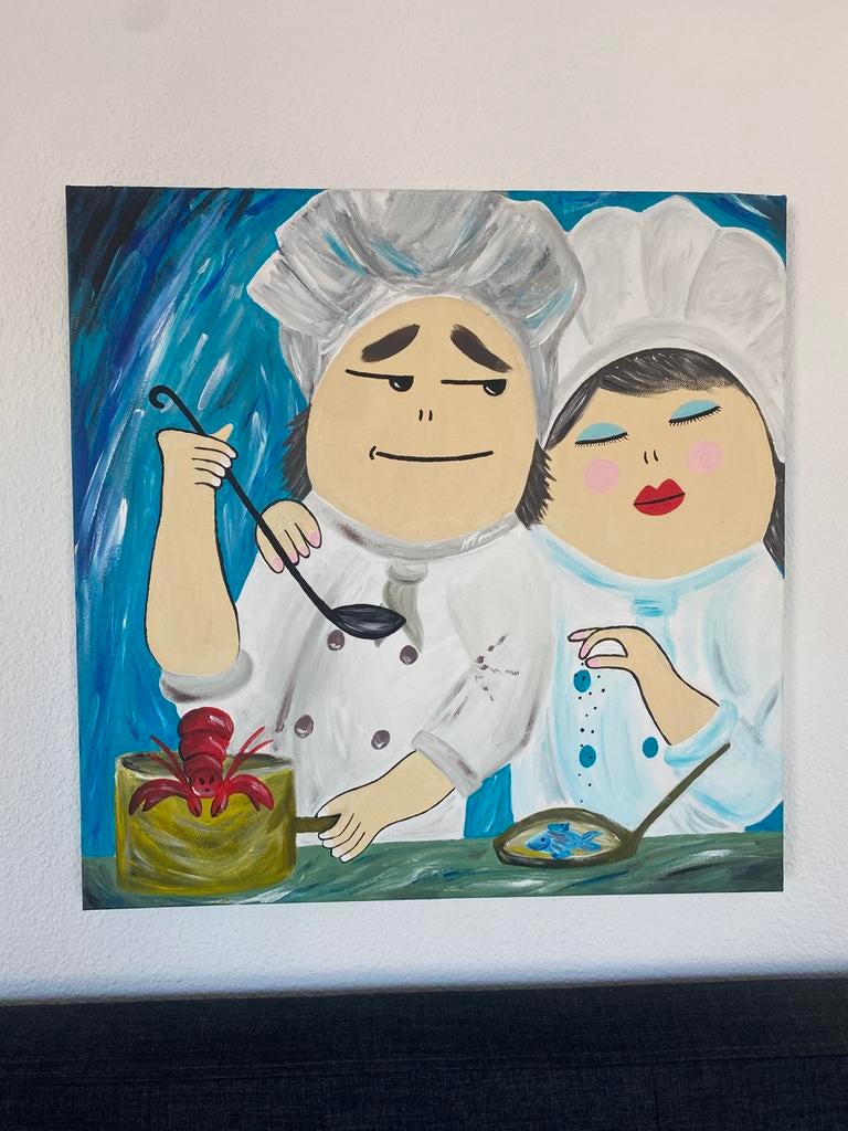 Schilderij 50x50cm, Ophalen of Verzenden