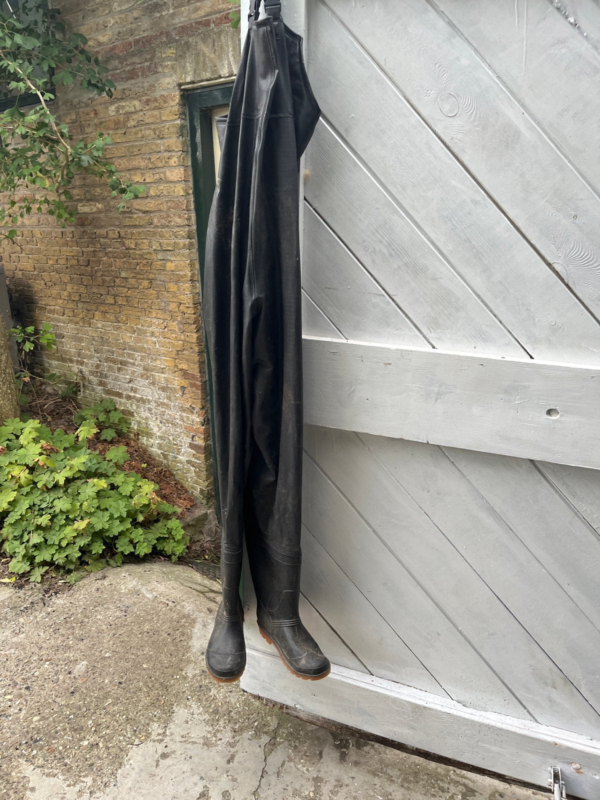 Zwarte waadbroek / lieslaarzen, Watersport en Boten, Watersportkleding, Ophalen of Verzenden, Gebruikt, Dame of Heer, Overige typen