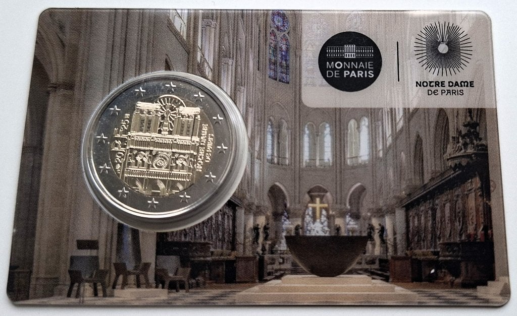 Frankrijk 2 euro 2025 Notre Dame in coincard, Verzenden, Frankrijk, 2 euro
