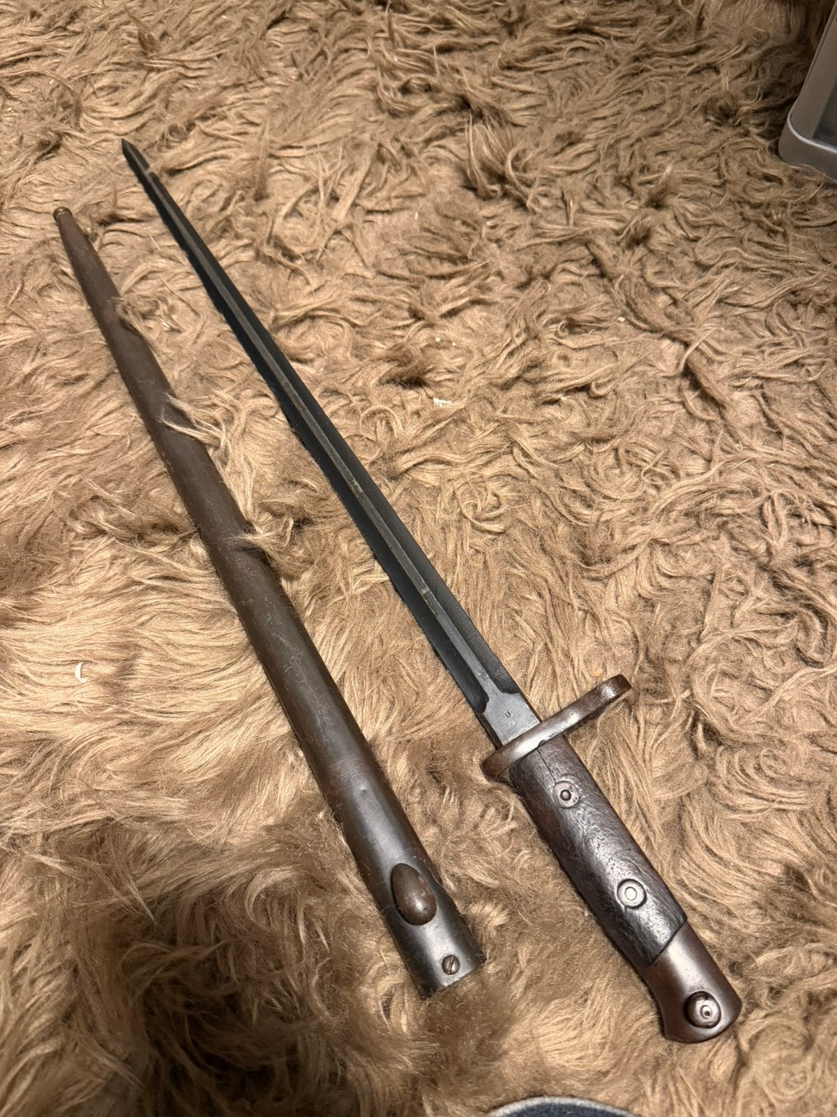 bajonet met schede – vermoedelijk Nederlands M1895, Ophalen of Verzenden, Nederland, Mes of Dolk