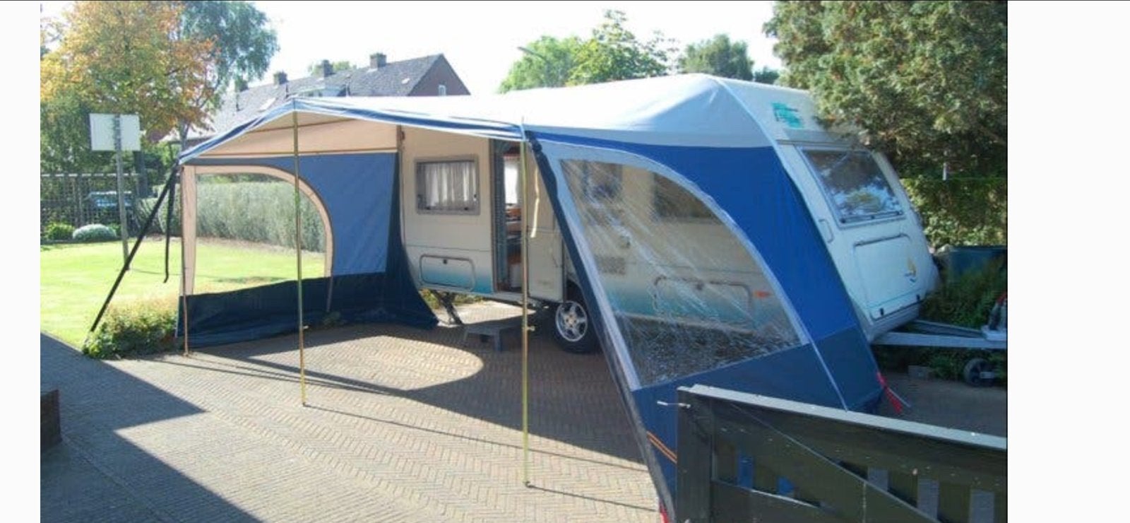 Panorama luifel maat 11 met glasfiber stokken set, Ophalen, Gebruikt
