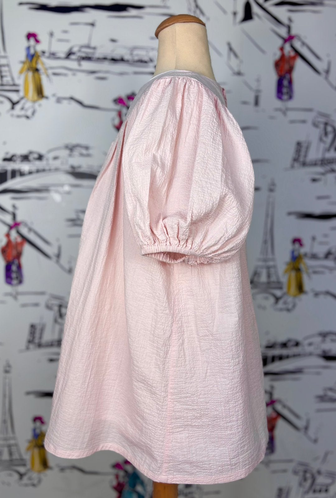 Il Gufo romantische roze crêpe zomerjurk maat 6, Customercare@ilgufo.com, Zo goed als nieuw, Il Gufo EU, Jurk of Rok