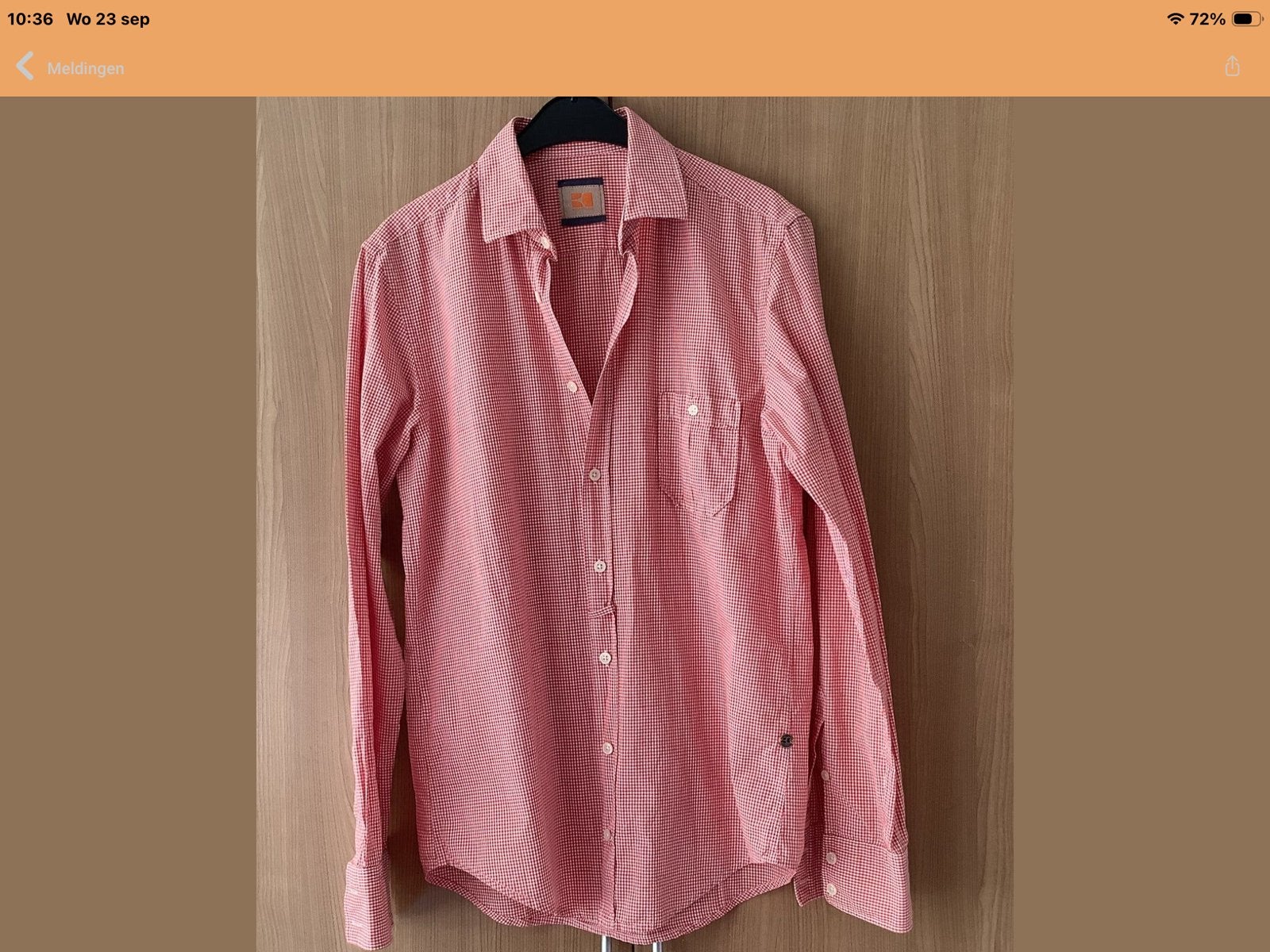 Hugo Boss Orange overhemd - Maat S., Verzenden, Zo goed als nieuw, Rood, Halswijdte 38 (S) of kleiner