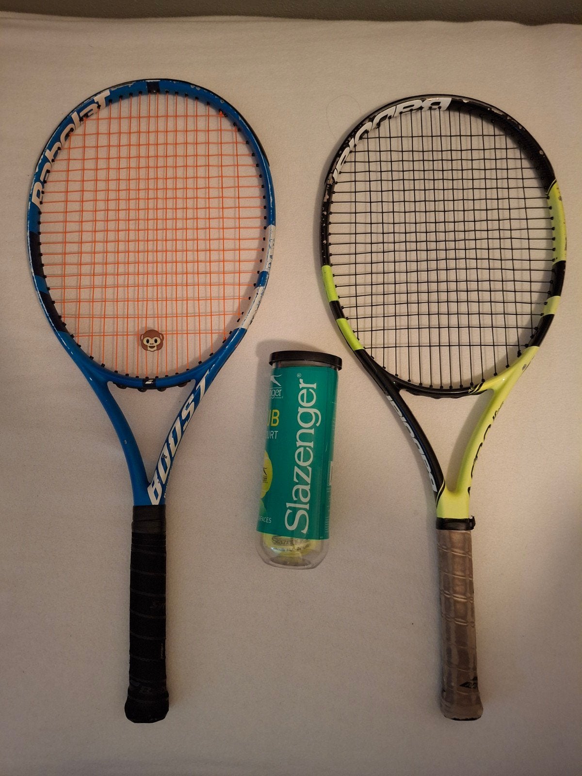 2 tennisrackets + tennisballen, Ophalen, Gebruikt, Racket, Babolat