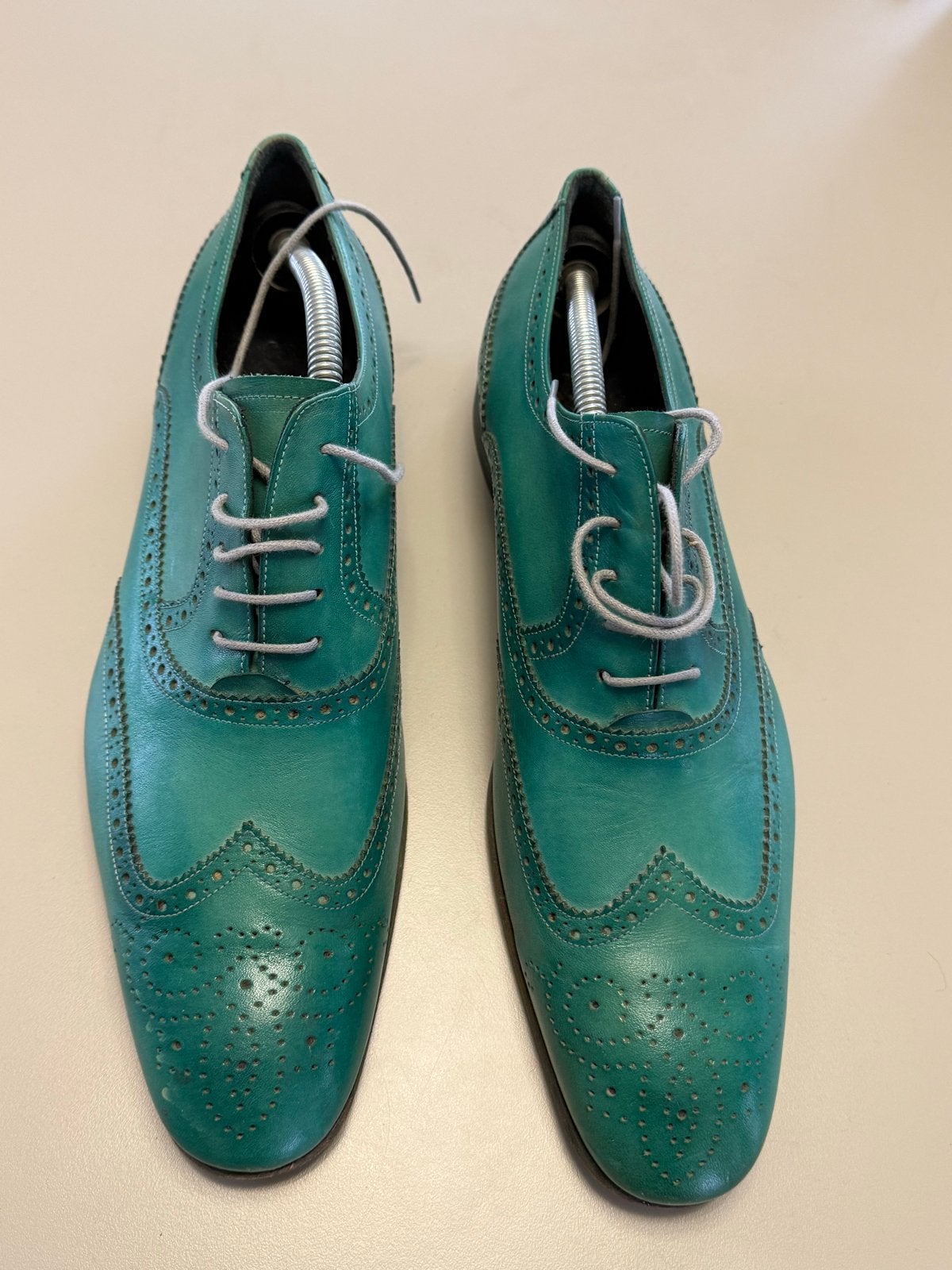 Mellin Handmade Veterschoenen Groen Maat 46, Kleding | Heren, Schoenen, Ophalen of Verzenden, Gedragen, Overige kleuren, Veterschoenen