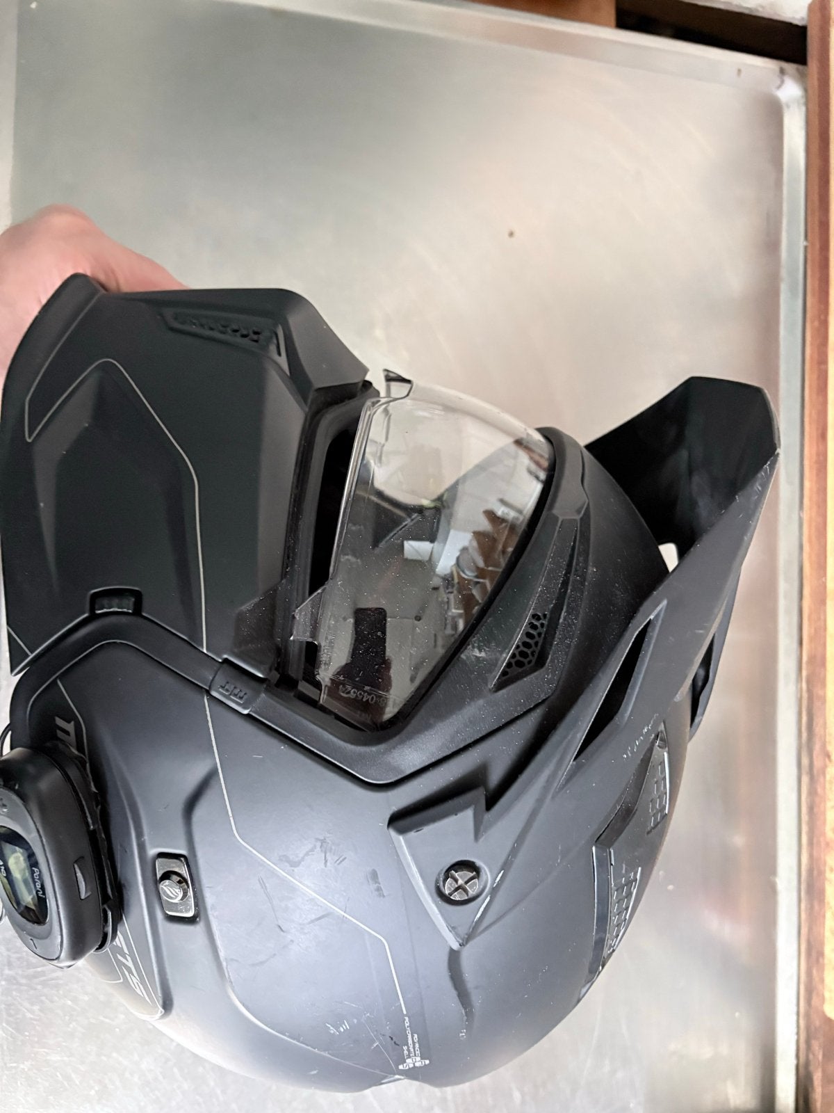 MT Helmets Streetfighter helm met Parani A10 intercom, Motoren, Overige merken, Heren, Tweedehands, Overige typen
