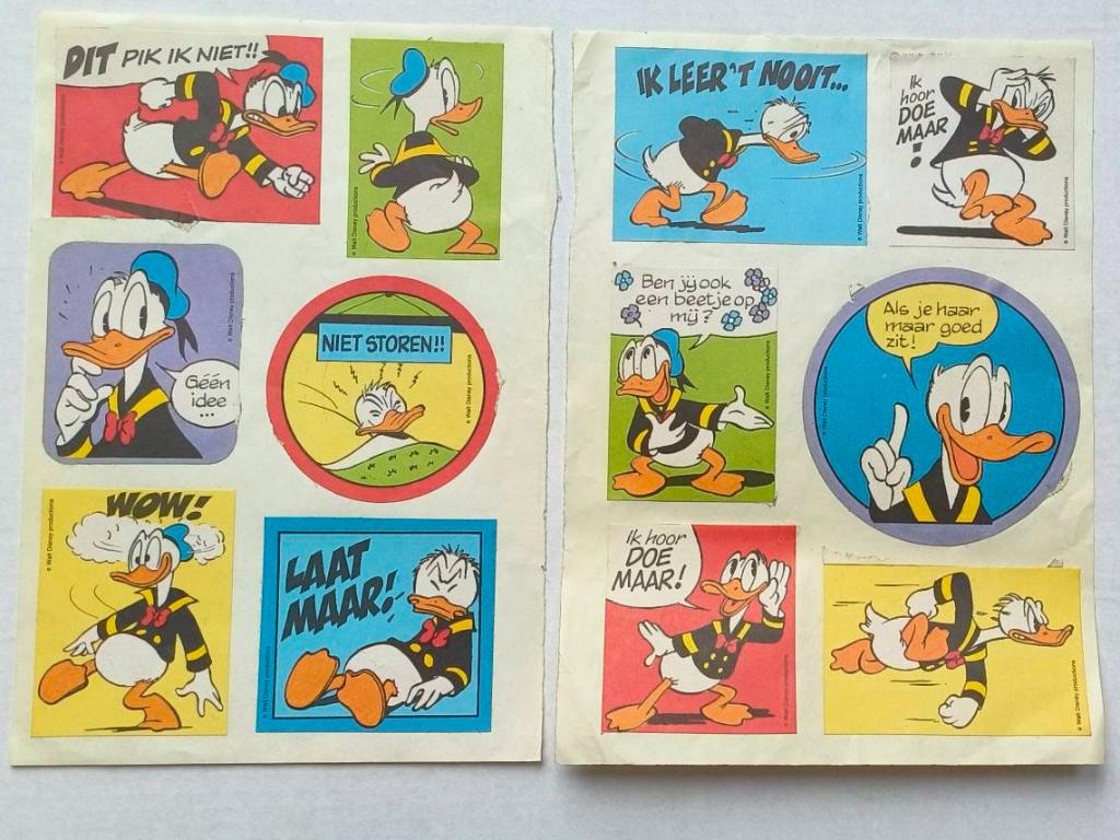 Sticker Donald Duck (4), Ophalen of Verzenden, Zo goed als nieuw, Strip of Tekenfilm