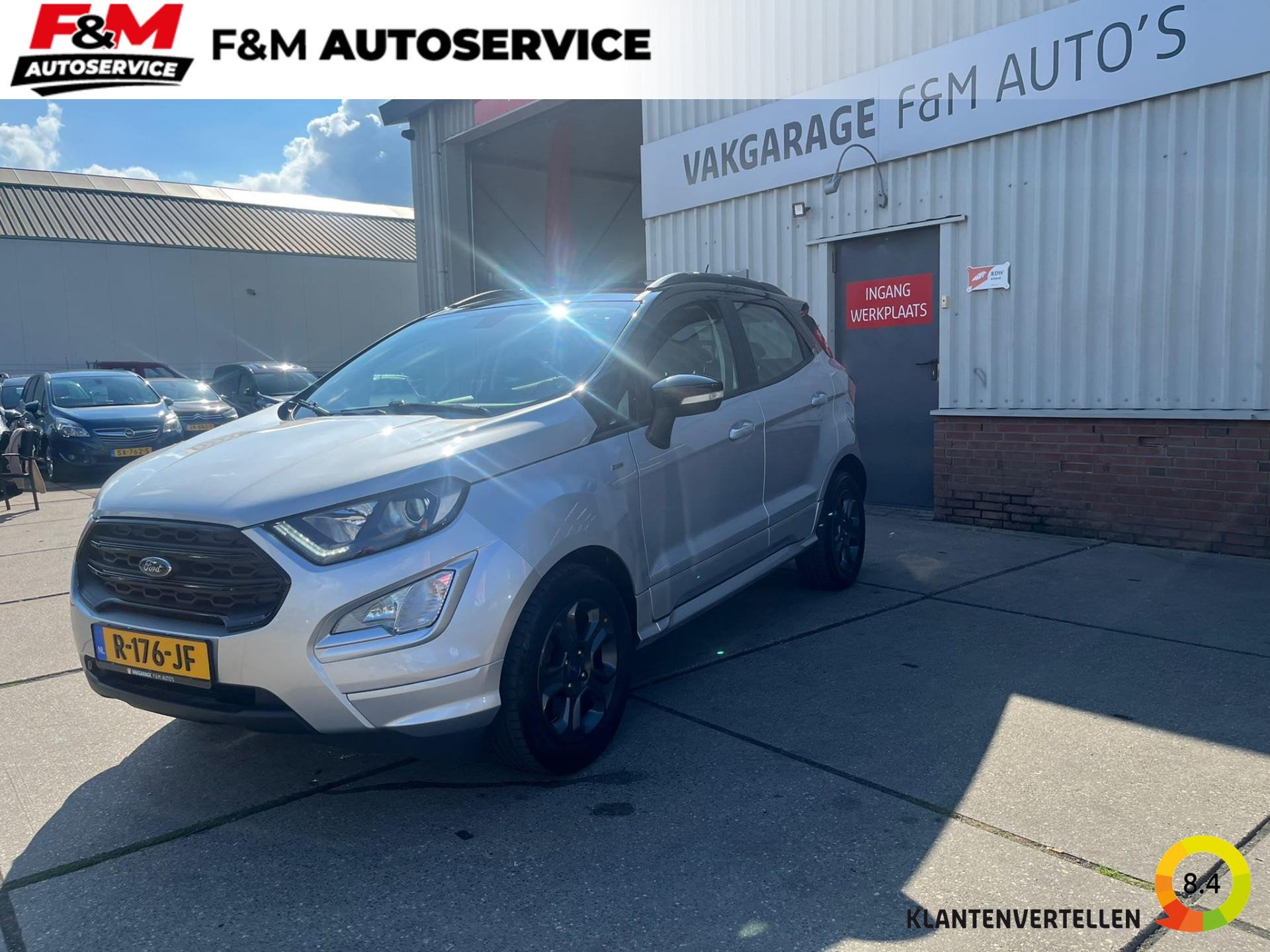 Ford EcoSport 1.0 EcoBoost ST-Line Black Stoelverwarming, Cl, Gebruikt, Euro 6, Ecosport, Leder en Stof