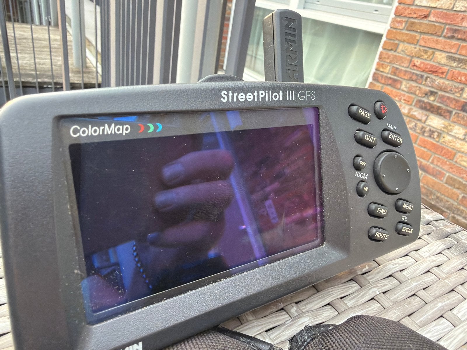 Garmin StreetPilot III GPS met stabiele voet, Ophalen of Verzenden, Gebruikt