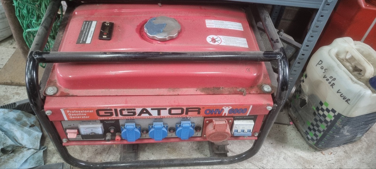 GIGATOR OHV 6000 Benzine Generator - Krachtige Stroom, Ophalen of Verzenden