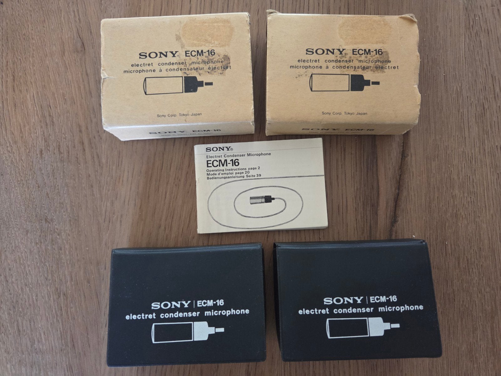 Sony ECM-16 Electret Condenser Microfoon - Compleet, Ophalen of Verzenden, Gebruikt, Studiomicrofoon