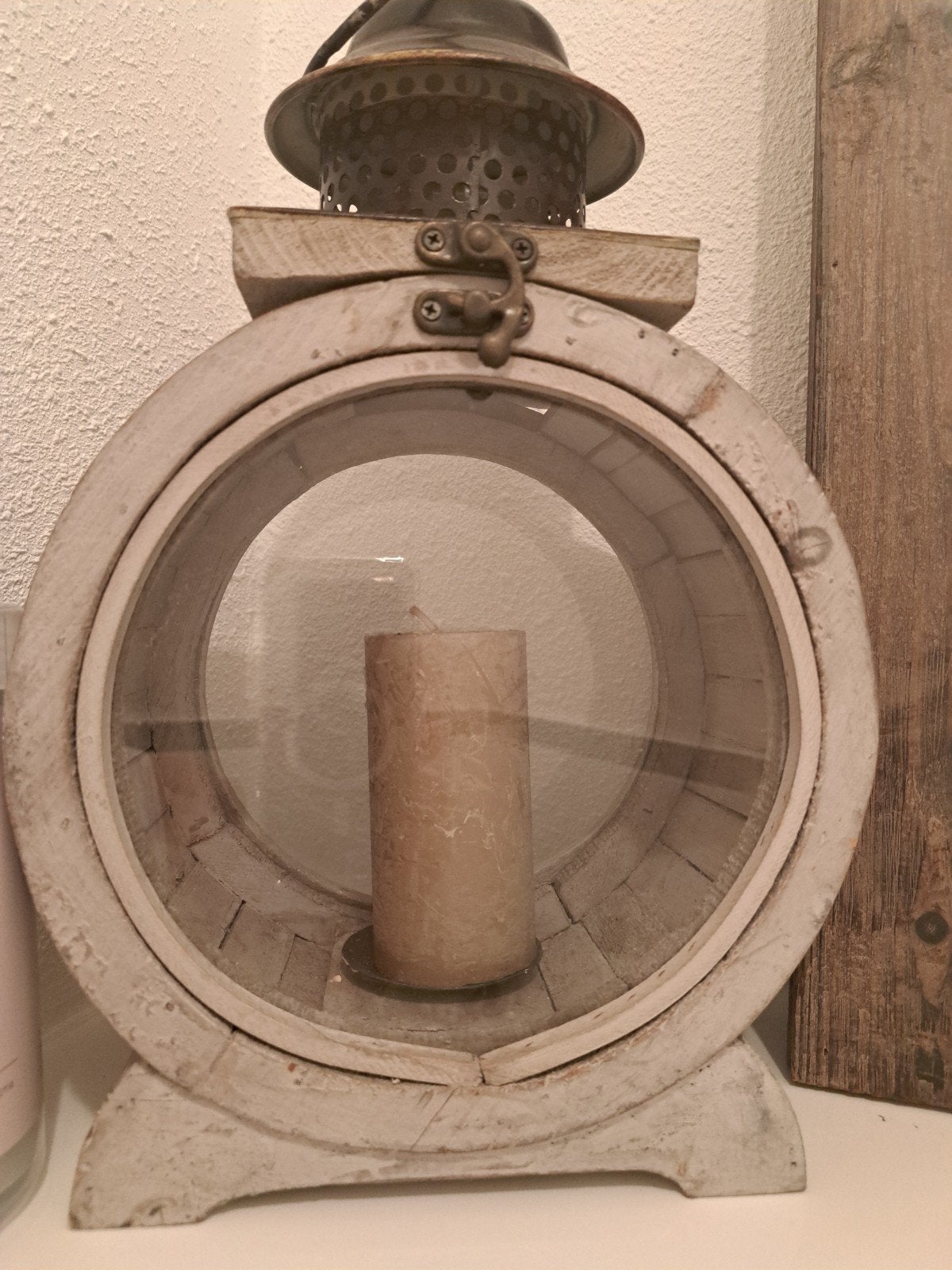 set houten lantaarns, Ophalen, Zo goed als nieuw, Hout, Kaars
