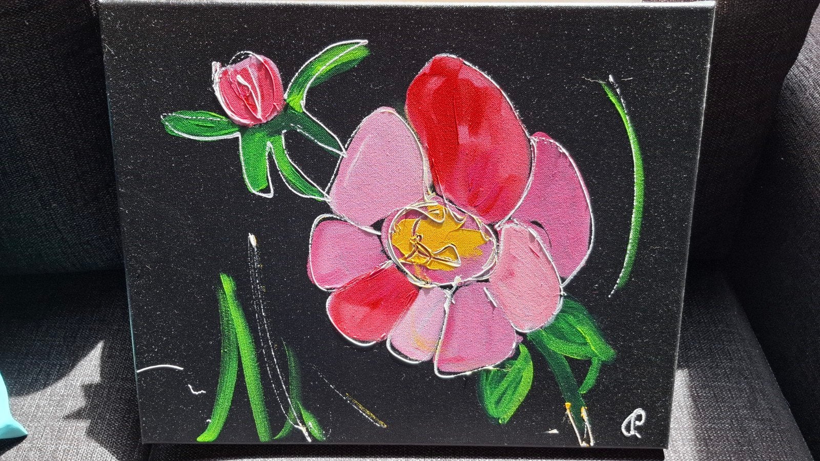 Schilderij 'Secret Garden' van C.M. Leushuis, Antiek en Kunst, Kunst | Schilderijen | Modern, Acrylverf, Ophalen of Verzenden