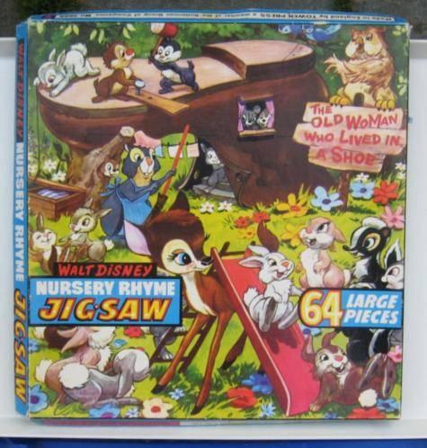 oude/nostalgische puzzel met scenes uit Disney films, Ophalen of Verzenden, Overige figuren, Gebruikt, Overige typen
