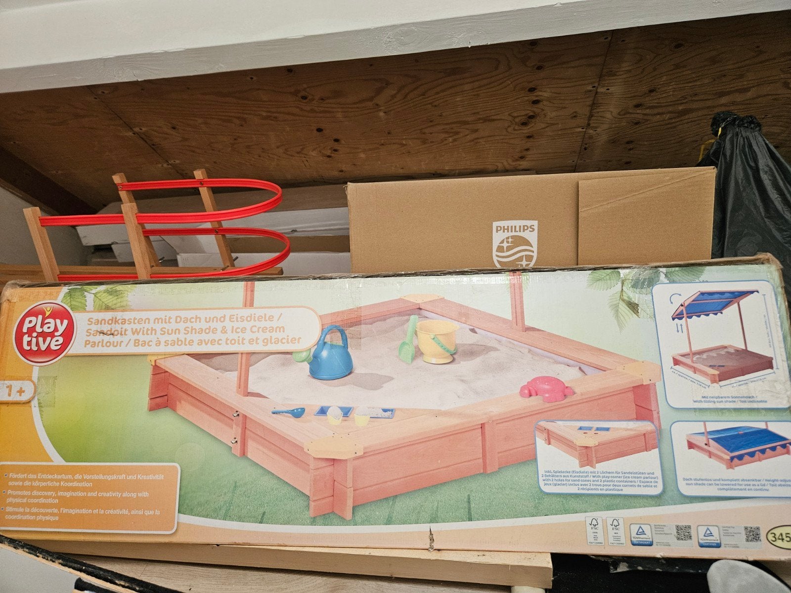 Playtive Zandbak met Dak en IJssalon - Nieuw in Doos, Ophalen, Nieuw